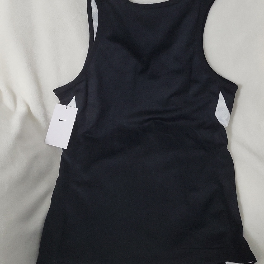 Nike Women's Black and White Athletic Tank Top - Picture 3 of 6